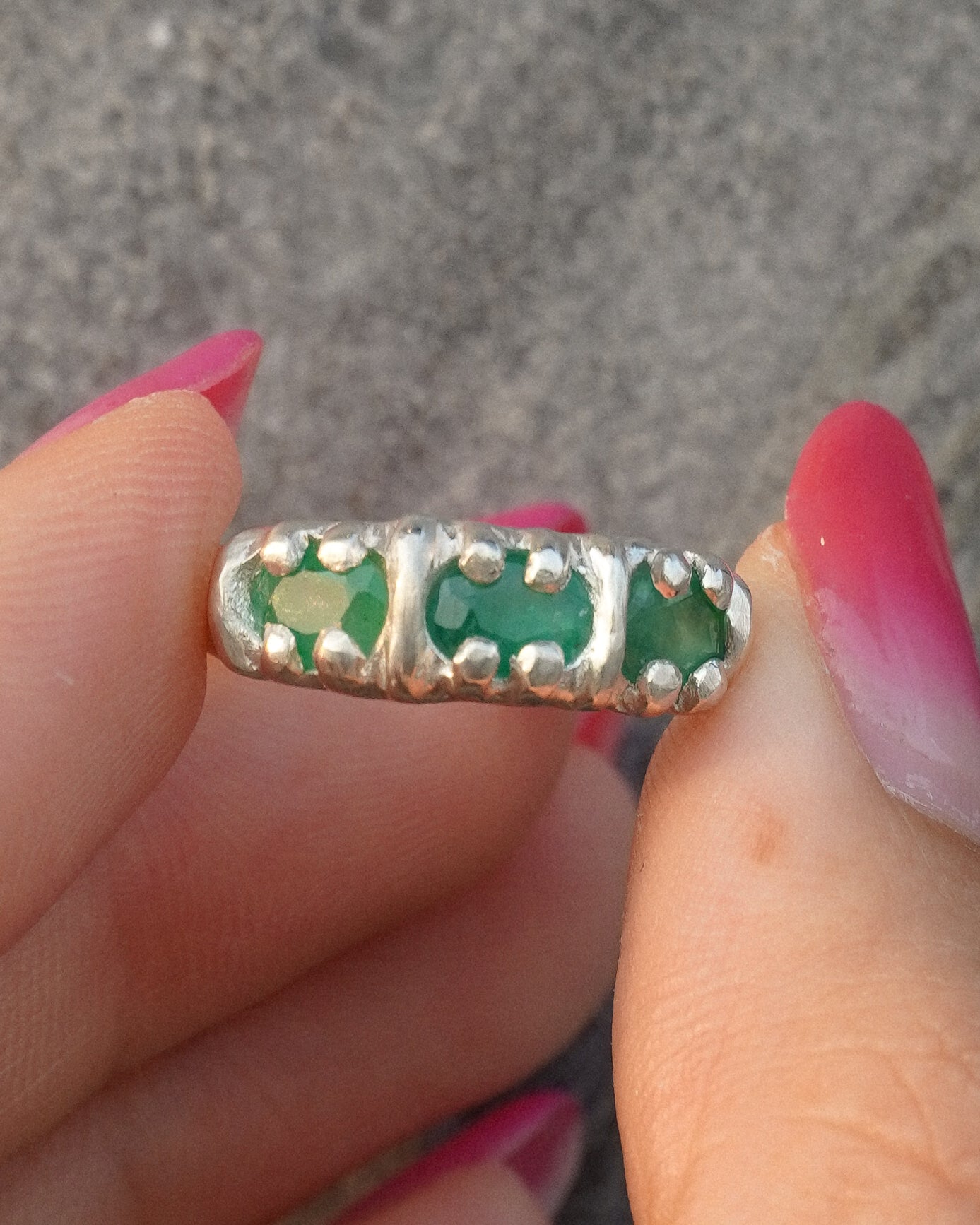 Emerald Trio Band - Size 5.5