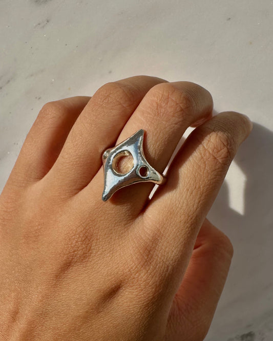 Guiding Star Burst Ring - Size 6