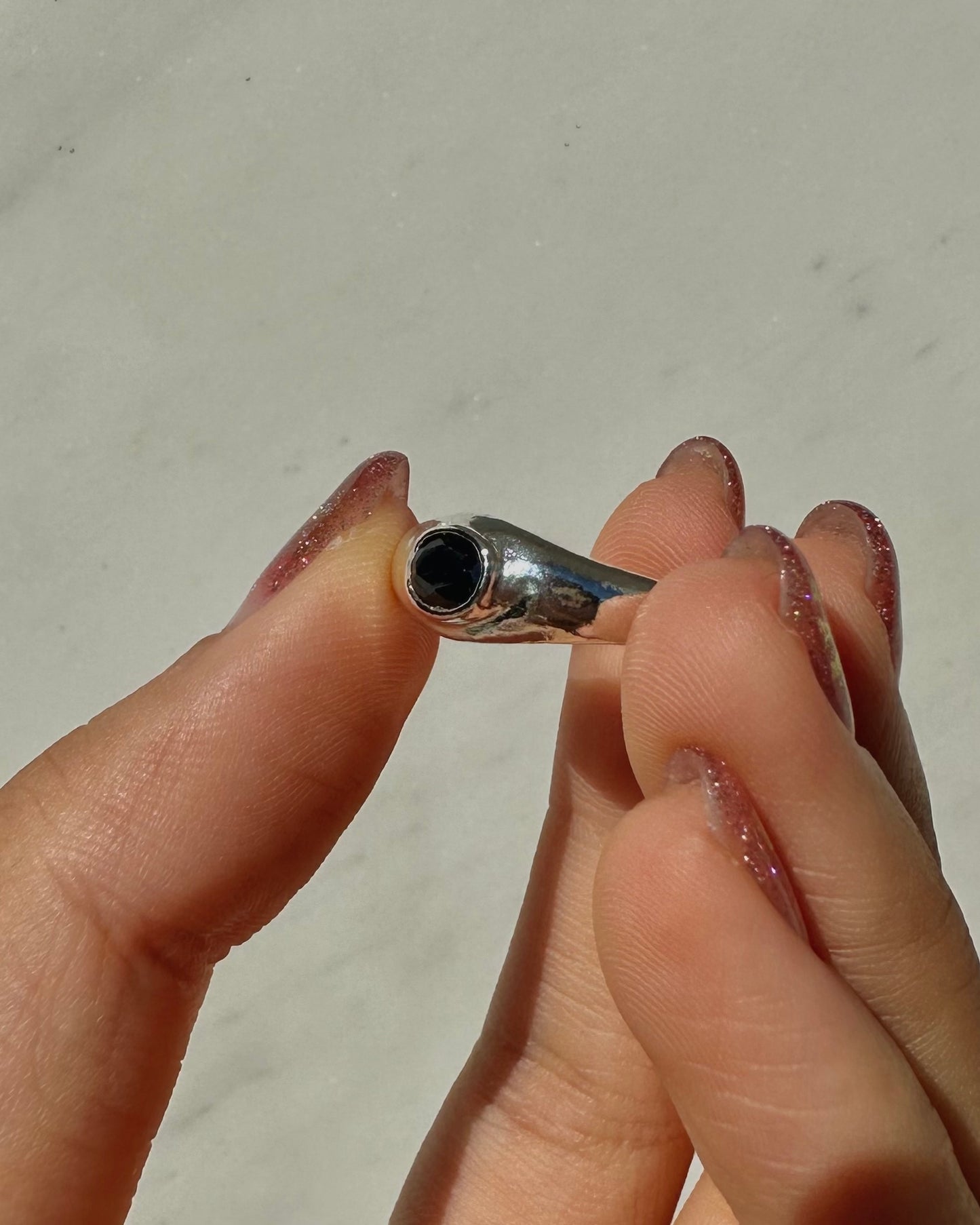 Mini Sigie in Onyx Ring - Size 7