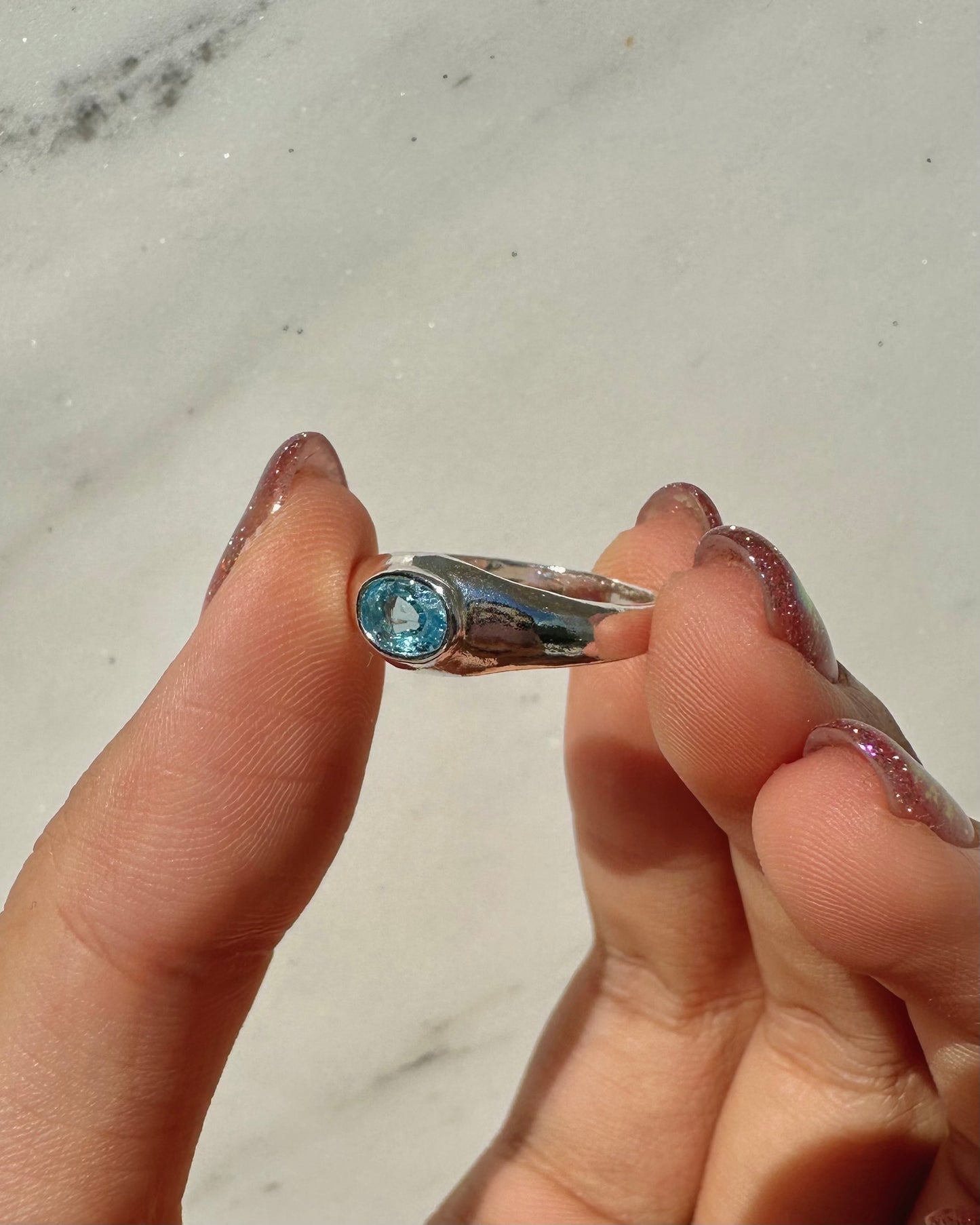 Mini Sigie in Topaz Ring - Size 6.5