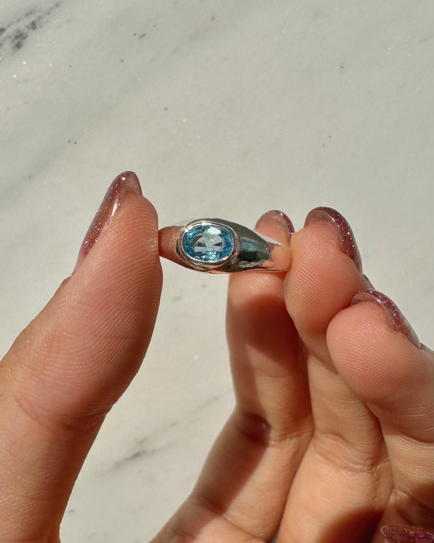 Mini Sigie in Topaz Ring - Size 6.5