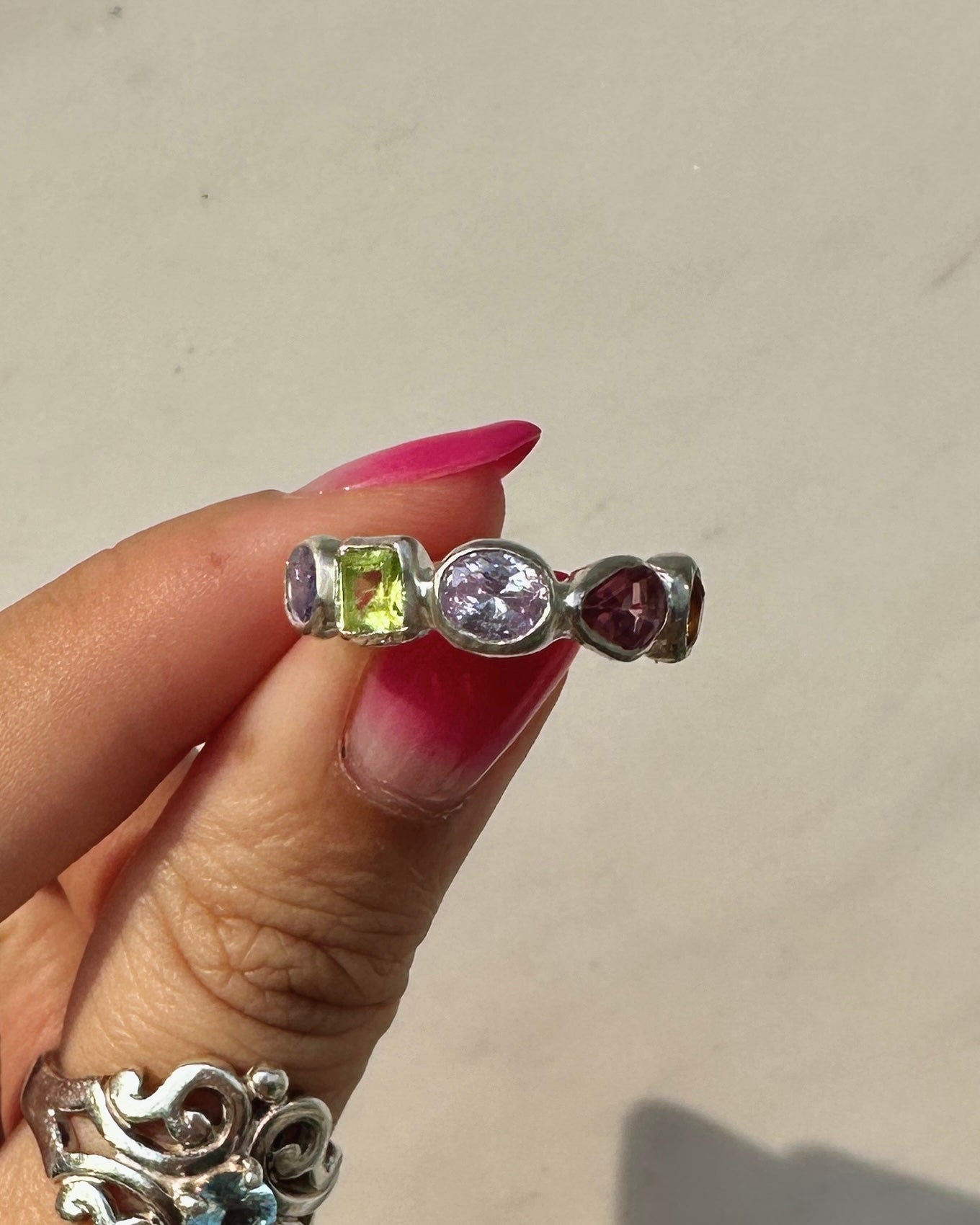 Mix Gemstone Band - Size 6