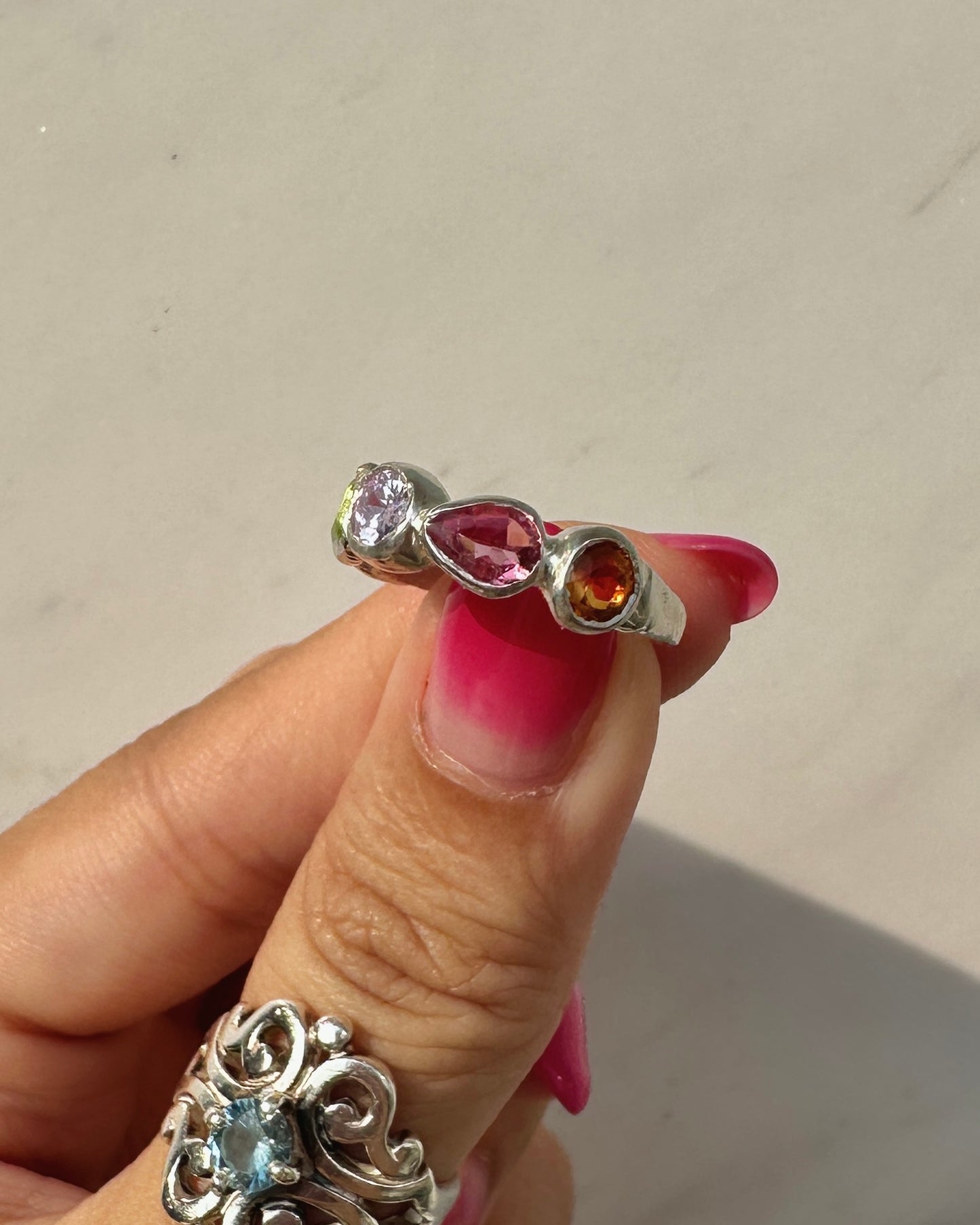 Mix Gemstone Band - Size 6