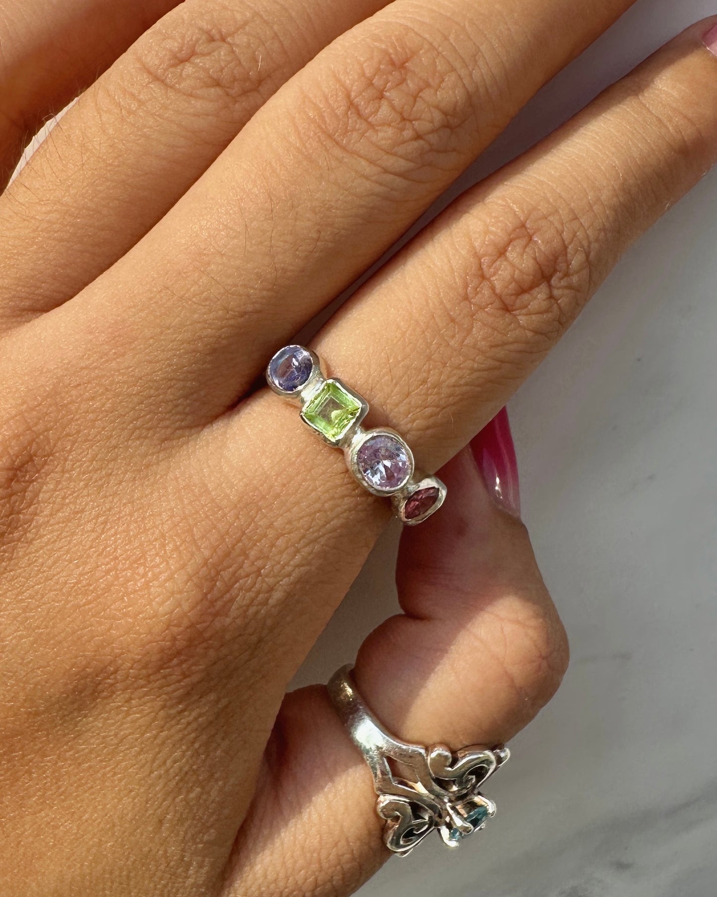Mix Gemstone Band - Size 6