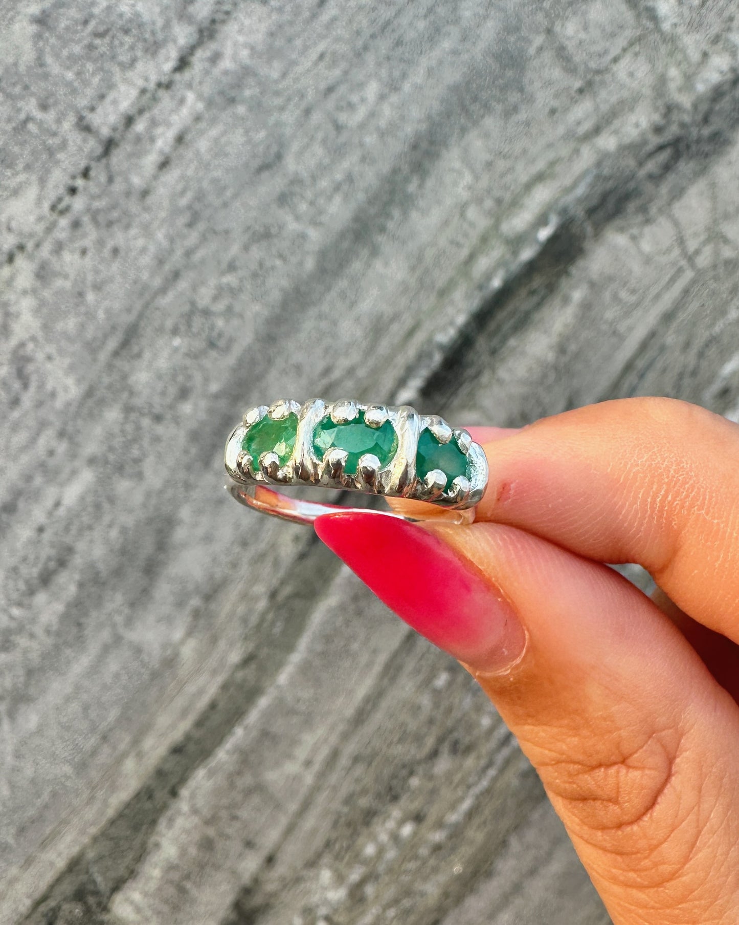 Emerald Trio Band - Size 5.5