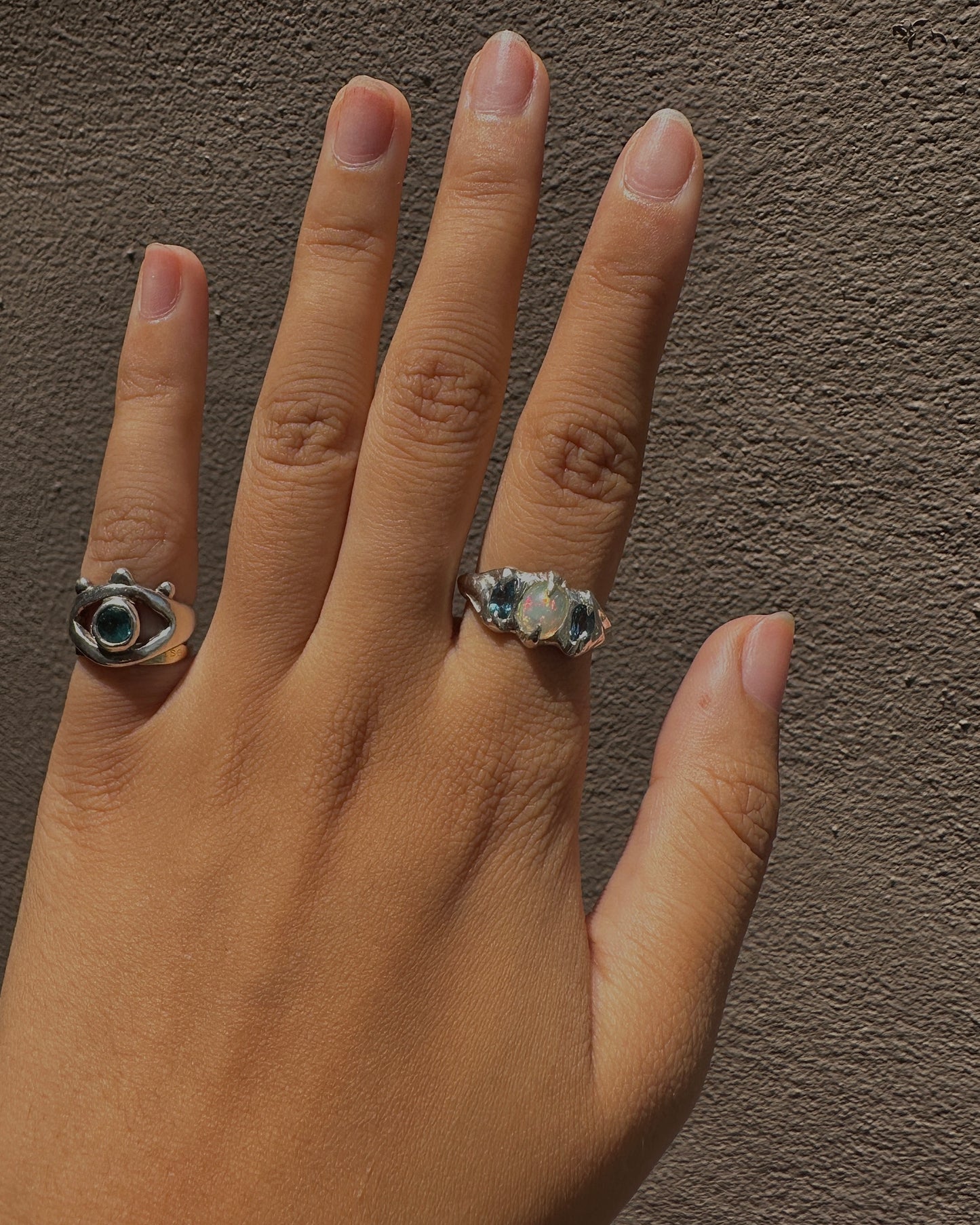 Opal & Sapphire Dream Ring - Size 5.75 or 6